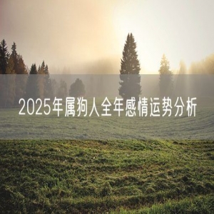 2025年属狗人全年感情运势分析