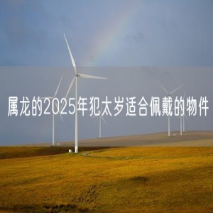 属龙的2025年犯太岁适合佩戴的物件