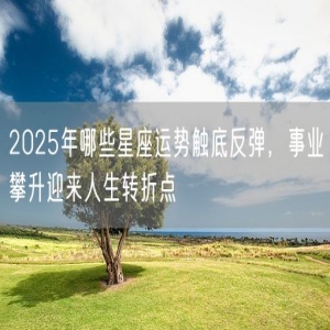 2025年哪些星座运势触底反弹，事业攀升迎来人生转折点