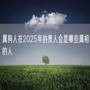 属狗人在2025年的贵人会是哪些属相的人