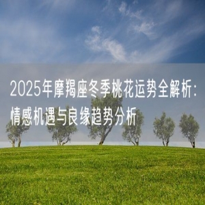 2025年摩羯座冬季桃花运势全解析：情感机遇与良缘趋势分析