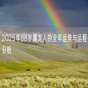 2025年88岁属龙人的全年运势与运程分析