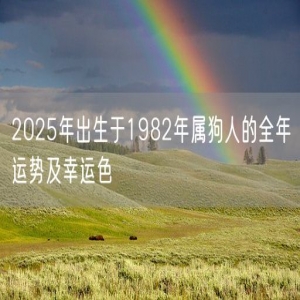 2025年出生于1982年属狗人的全年运势及幸运色