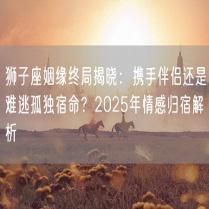 狮子座姻缘终局揭晓：携手伴侣还是难逃孤独宿命？2025年情感归宿解析