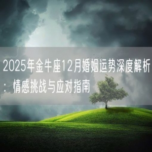 2025年金牛座12月婚姻运势深度解析：情感挑战与应对指南