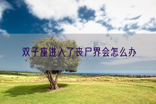 双子座进入了丧尸界会怎么办(图1)