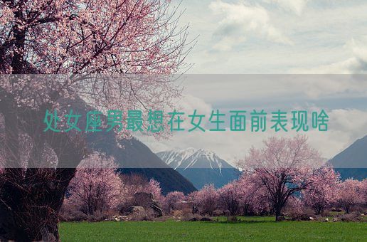 处女座男最想在女生面前表现啥(图1)