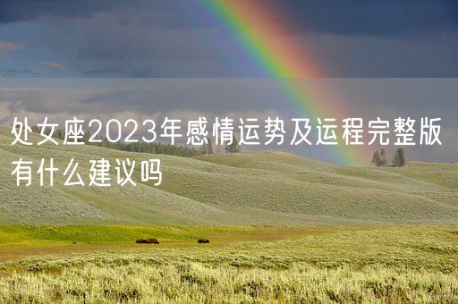 处女座2023年感情运势及运程完整版 有什么建议吗(图1)