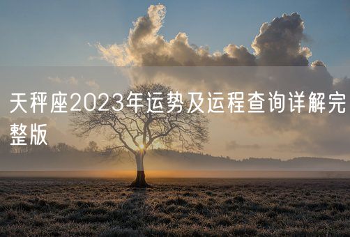 天秤座2023年运势及运程查询详解完整版(图1)