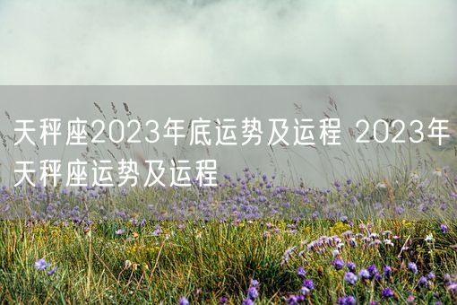 天秤座2023年底运势及运程 2023年天秤座运势及运程(图1)