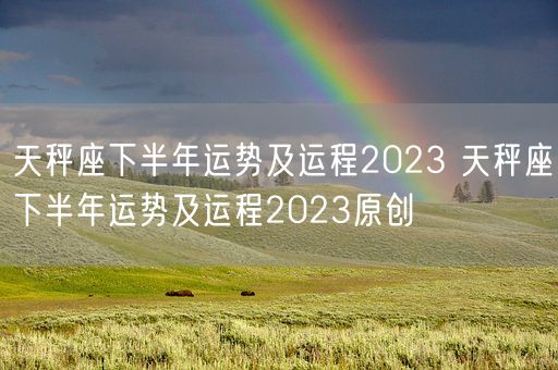 天秤座下半年运势及运程2023 天秤座下半年运势及运程2023原创(图1)