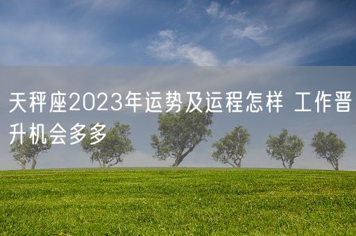 天秤座2023年运势及运程怎样 工作晋升机会多多(图1)