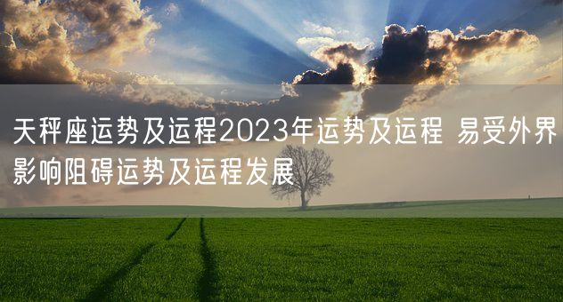 天秤座运势及运程2023年运势及运程 易受外界影响阻碍运势及运程发展(图1)