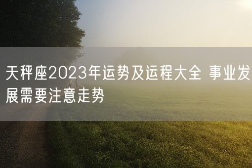 天秤座2023年运势及运程大全 事业发展需要注意走势(图1)