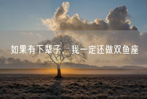 如果有下辈子，我一定还做双鱼座(图1)