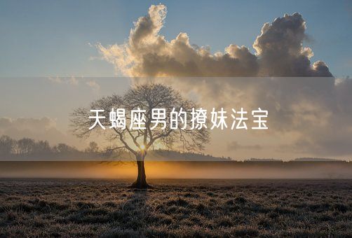 天蝎座男的撩妹法宝(图1)