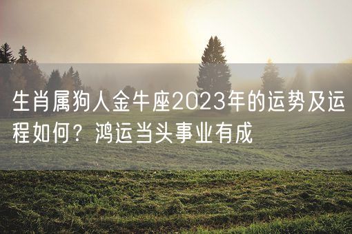 生肖属狗人金牛座2023年的运势及运程如何？鸿运当头事业有成(图1)