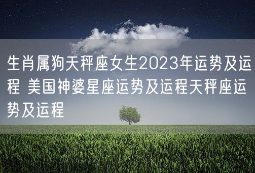 生肖属狗天秤座女生2023年运势及运程 美国神婆星座运势及运程天秤座运势及运程 (图1)