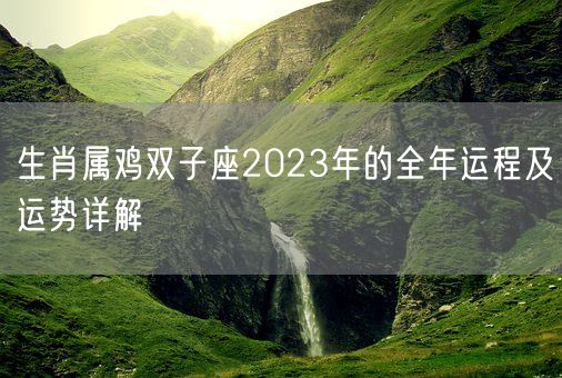 生肖属鸡双子座2023年的全年运程及运势详解(图1)