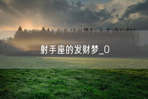 射手座的发财梦_0(图1)