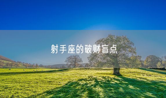 射手座的破财盲点(图1) 射手座的破财盲点(图1)