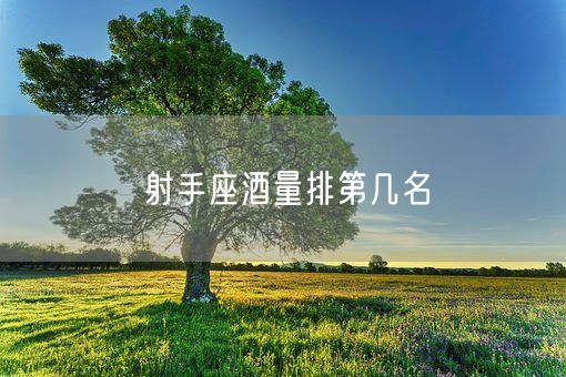 射手座酒量排第几名(图1)