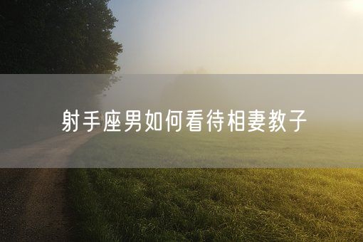 射手座男如何看待相妻教子(图1)