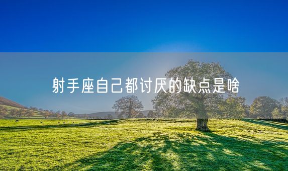 射手座自己都讨厌的缺点是啥(图1)