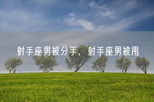 射手座男被分手，射手座男被甩(图1)