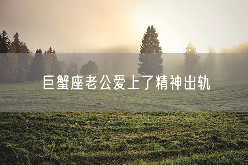 巨蟹座老公爱上了精神出轨(图1)