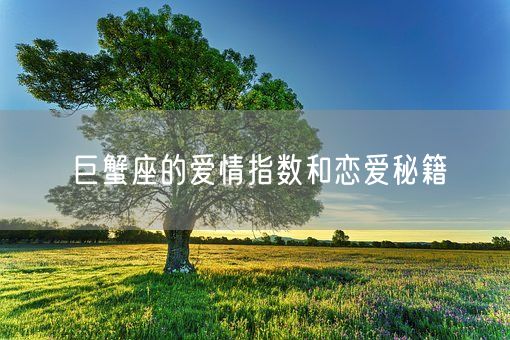 巨蟹座的爱情指数和恋爱秘籍(图1) 巨蟹座的爱情指数和恋爱秘籍(图1)