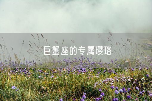巨蟹座的专属璎珞(图1)