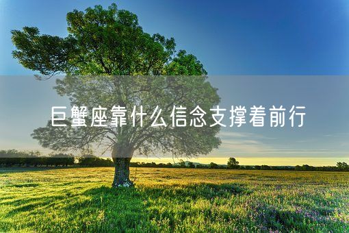 巨蟹座靠什么信念支撑着前行(图1)