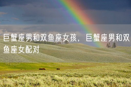 巨蟹座男和双鱼座女孩，巨蟹座男和双鱼座女配对(图1)