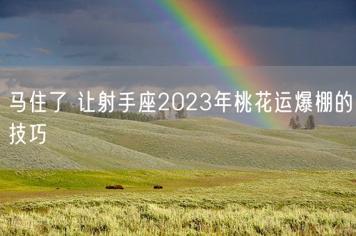马住了 让射手座2023年桃花运爆棚的技巧(图1)