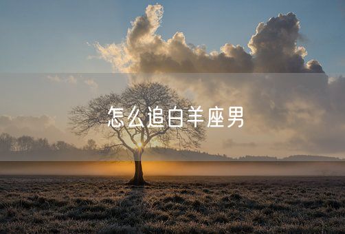 怎么追白羊座男(图1) 怎么追白羊座男(图1)