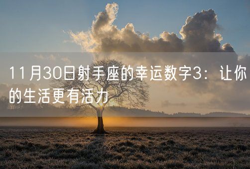 11月30日射手座的幸运数字3：让你的生活更有活力(图1)