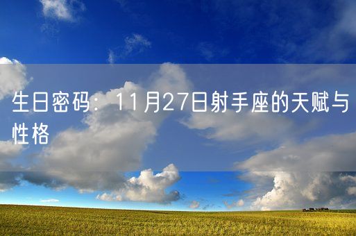 生日密码：11月27日射手座的天赋与性格(图1)