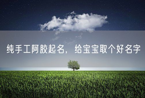 纯手工阿胶起名，给宝宝取个好名字(图1)