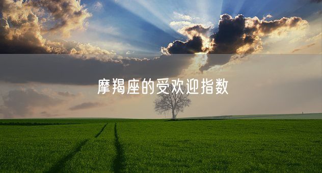 摩羯座的受欢迎指数(图1)