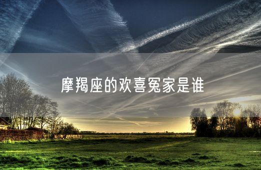 摩羯座的欢喜冤家是谁(图1)