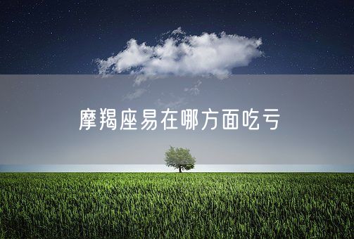 摩羯座易在哪方面吃亏(图1)