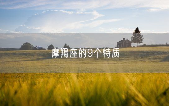 摩羯座的9个特质(图1)