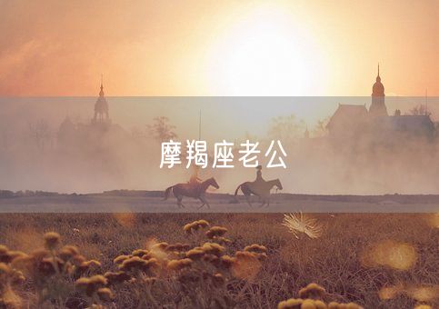 摩羯座老公(图1)