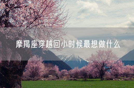 摩羯座穿越回小时候最想做什么(图1)