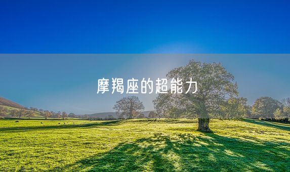 摩羯座的超能力(图1)