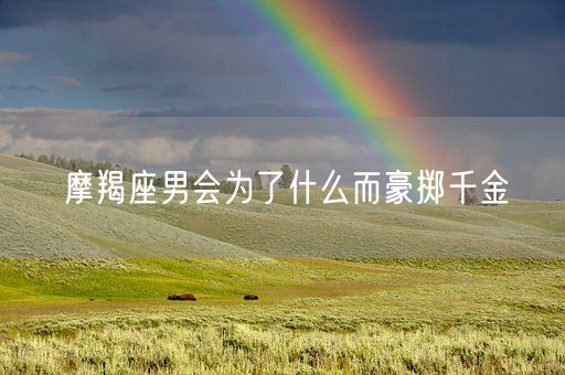 摩羯座男会为了什么而豪掷千金(图1)