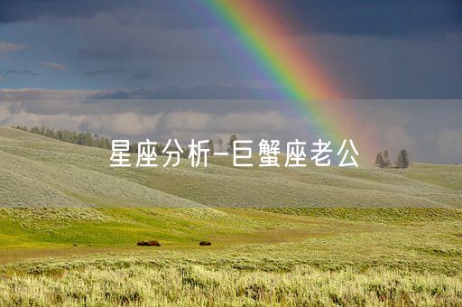 星座分析-巨蟹座老公(图1)