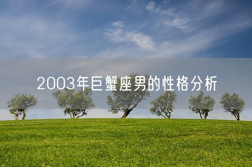 2003年巨蟹座男的性格分析(图1)