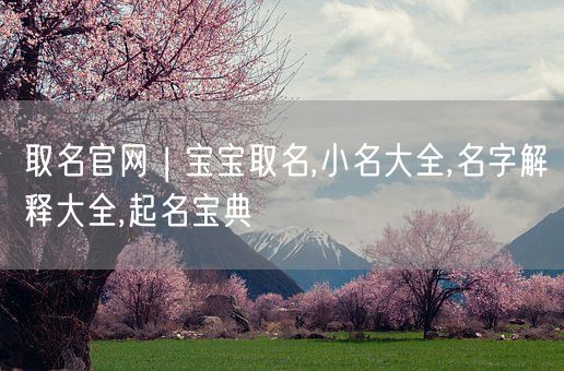 取名官网 | 宝宝取名,小名大全,名字解释大全,起名宝典(图1)